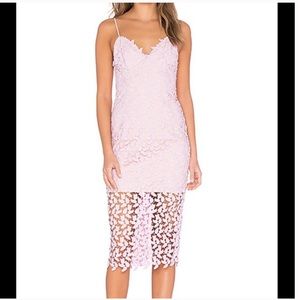 BARDOT brand lace dress in lilac size small